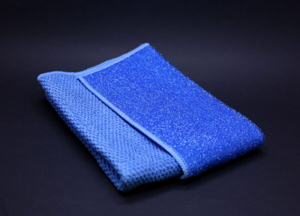 Tırtıklı Bez Halı-Koltuk Mikrofiber Mavi Bez  (40x40cm) - Görsel 4