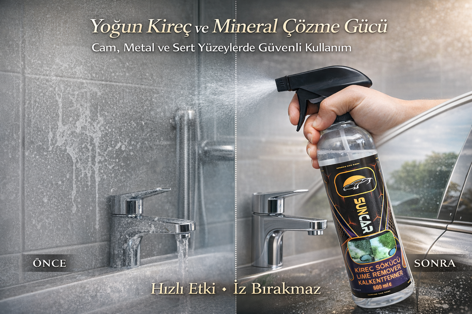 SUNCAR KİREÇ SÖKÜCÜ 600 ML 3LÜ SET - Görsel 2