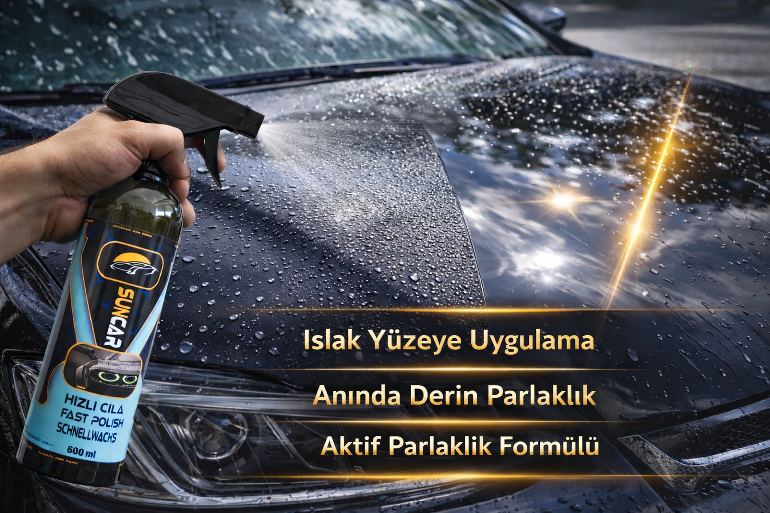 SUNCAR OTO HIZLI CİLA 600 ML 3LÜ SET - Görsel 2