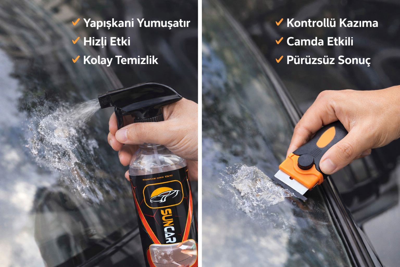 SUNCAR YAPIŞKAN SÖKÜCÜ KAZIYICI SET - Görsel 2