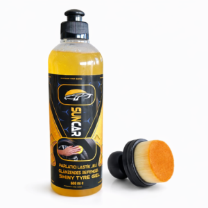 SUNCAR LASTİK PARLATICI JEL 600 ML + LASTİK PARLATMA FIRÇASI