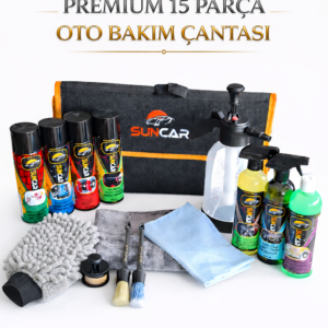 SUNCAR PREMİUM 15 PARÇA OTO BAKIM ÇANTASI