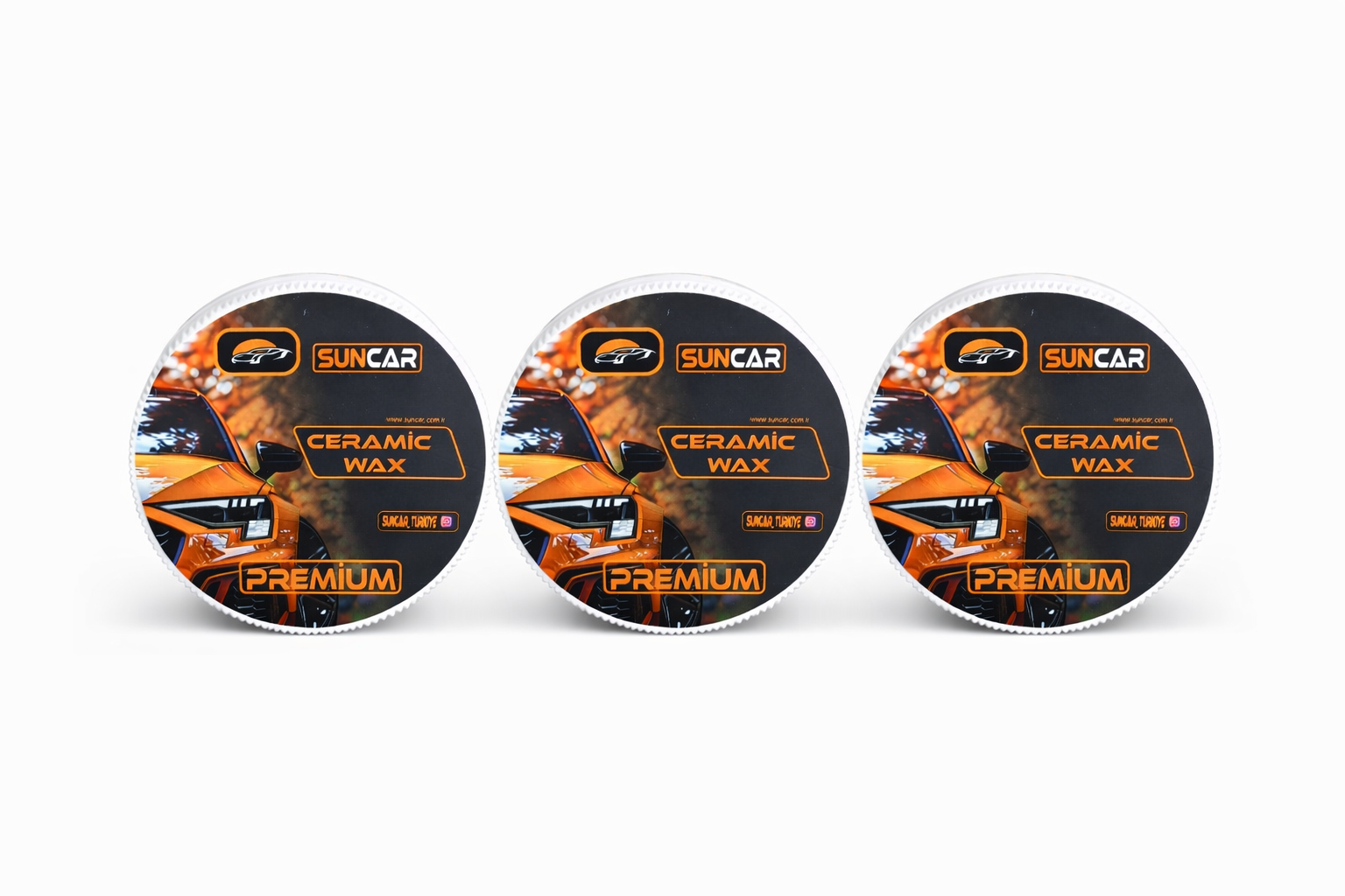 SUNCAR PREMİUM OTO CERAMİC WAX 150GR 3LÜ SET