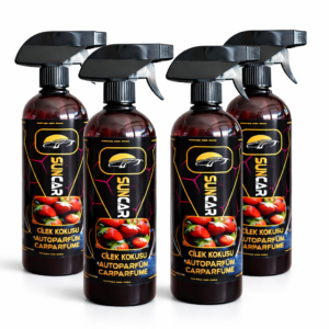 SUNCAR OTO PARFÜM ÇİLEK KOKUSU SPREY 600 ML 4LÜ SET