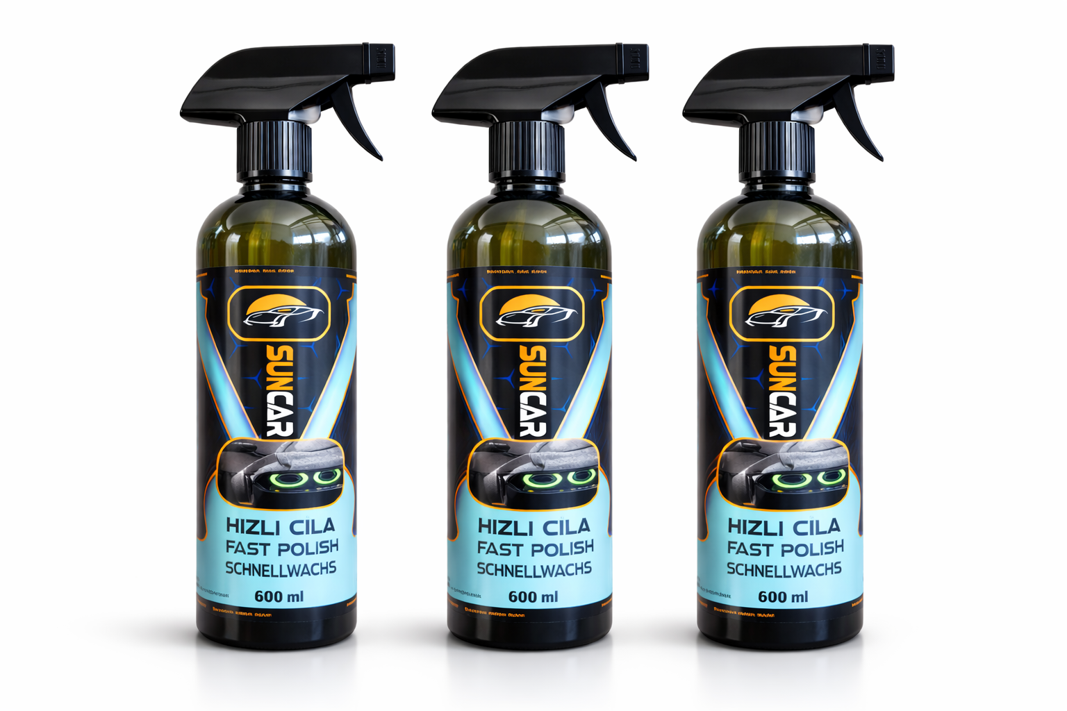 SUNCAR OTO HIZLI CİLA 600 ML 3LÜ SET