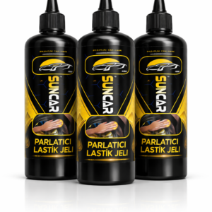 SUNCAR LASTİK PARLATICI JEL VIP 600 ML 3LÜ SET