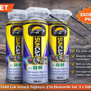SUNCAR SX-40 ÇOK AMAÇLI YAĞLAYICI 500 ML 3LÜ SET