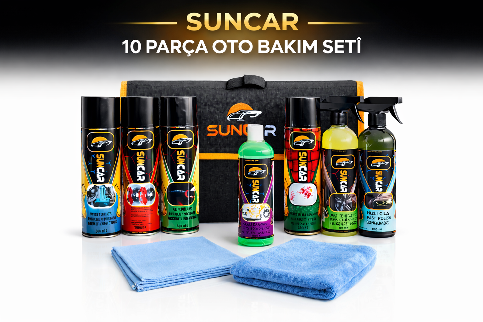 SUNCAR 10 PARÇA OTO BAKIM ÇANTASI
