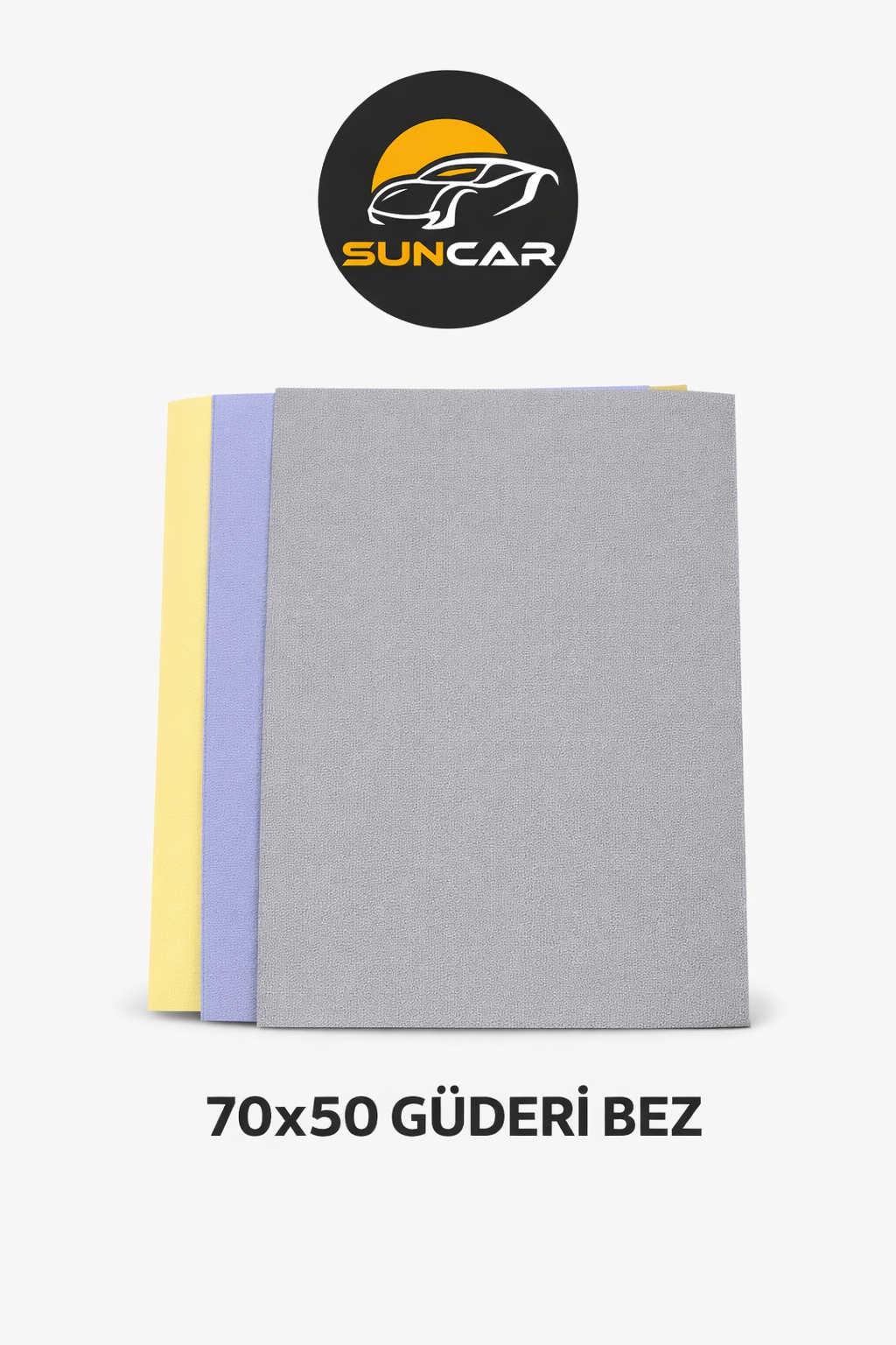 SUNCAR GÜDERİ İZ BIRAKMAZ PREMİUM OTO KURULAMA VE CAM BEZİ 50x70 250 GSM 3LÜ SET
