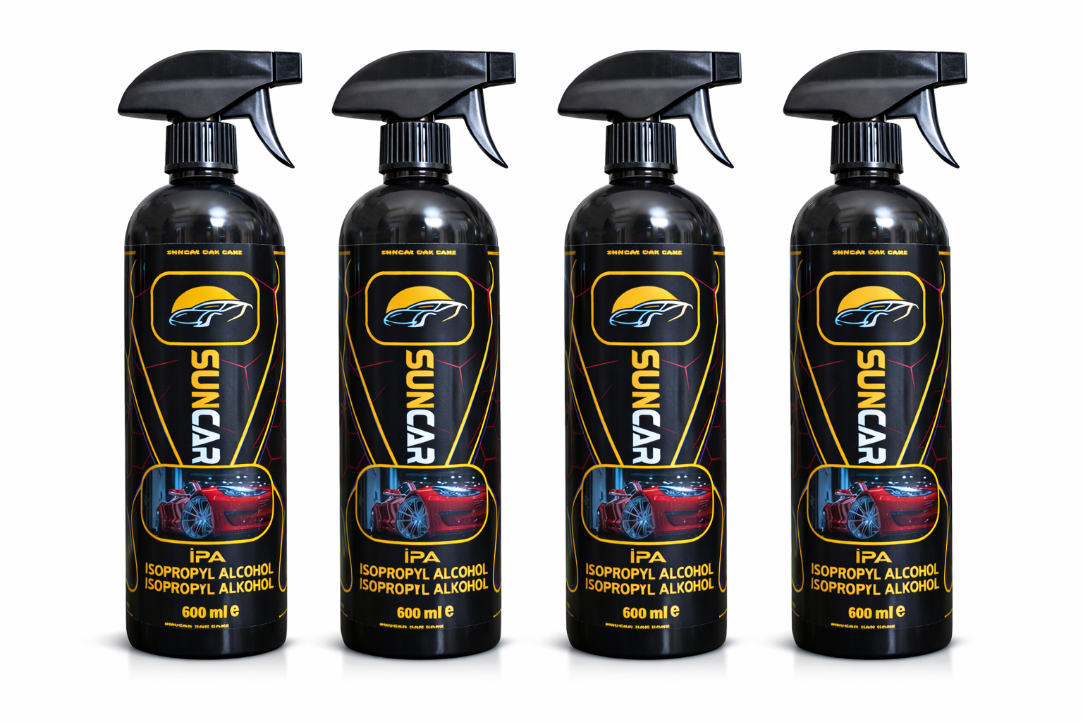 SUNCAR İPA YÜZEY TEMİZLEYİCİ ALKOL 600 ML 4LÜ SET