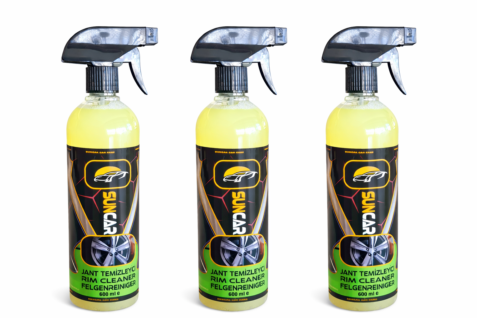 SUNCAR OTO JANT TEMİZLEYİCİ KONSANTRE SPREY 600 ML 3LÜ SET