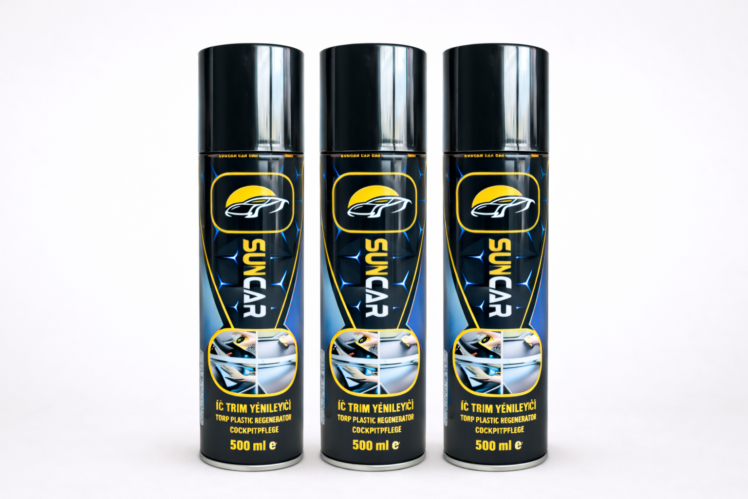 SUNCAR OTO İÇ TRİM YENİLEYİCİ 500 ML 3 ADET